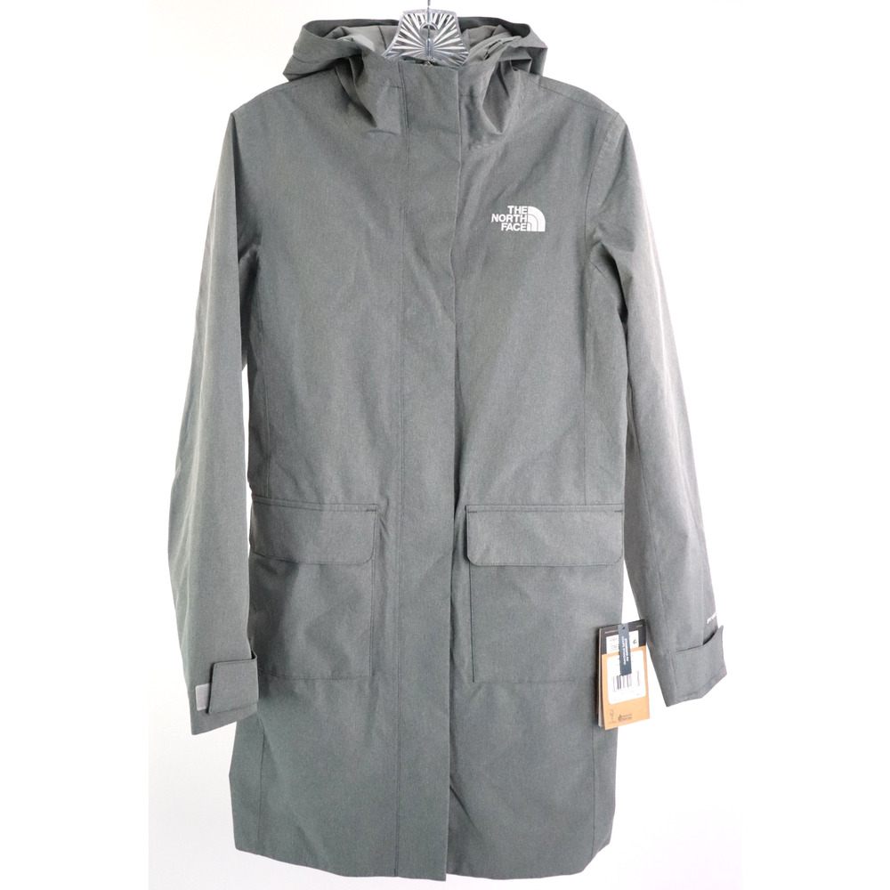 The North Face City Breeze Rain Parka II NF0A52YLDYY Women's XS Gray Jacket MWT